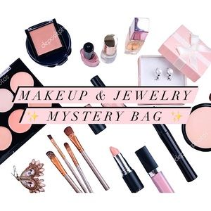 Makeup & Jewelry Mystery Bag! Full cosmetic bag of Jewelry, Makeup, Skincare etc